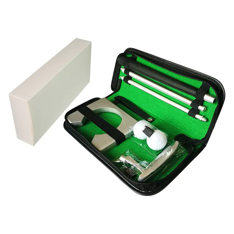 Golf Gift Set with Indoor Putter Practice Equipment